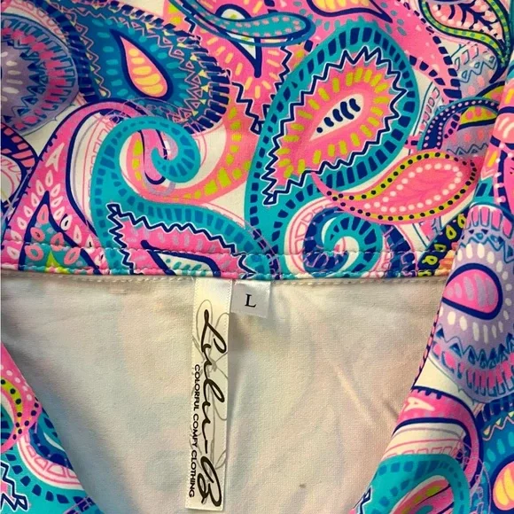 Lulu B Paisley Sleeveless Zip Dress UPF 50+ Cooling Fabric Size Large NWT New​ - Picture 3 of 12